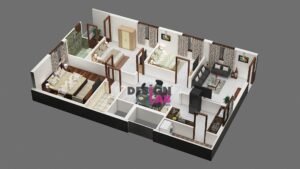 3 bedroom rowhouses floor plan 1