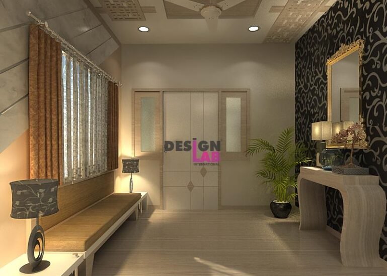 3D Architectural Rendering Services Interior Design Styles Modern   Home Entrance Lobby Design 769x550 