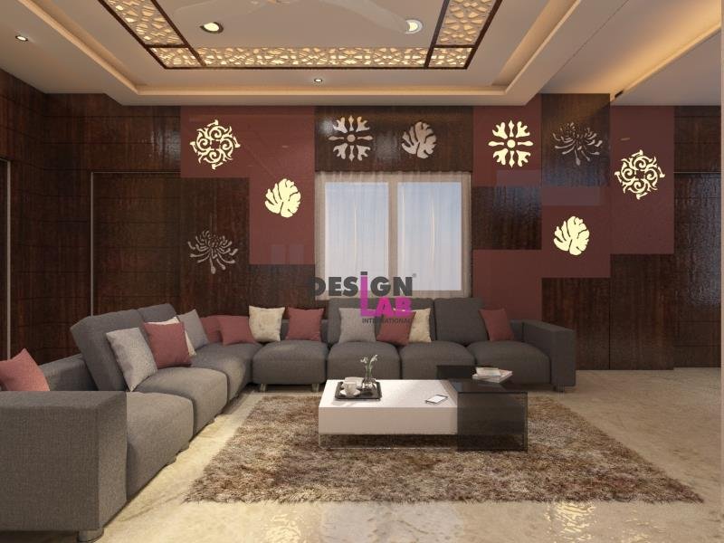 modern living room light wall