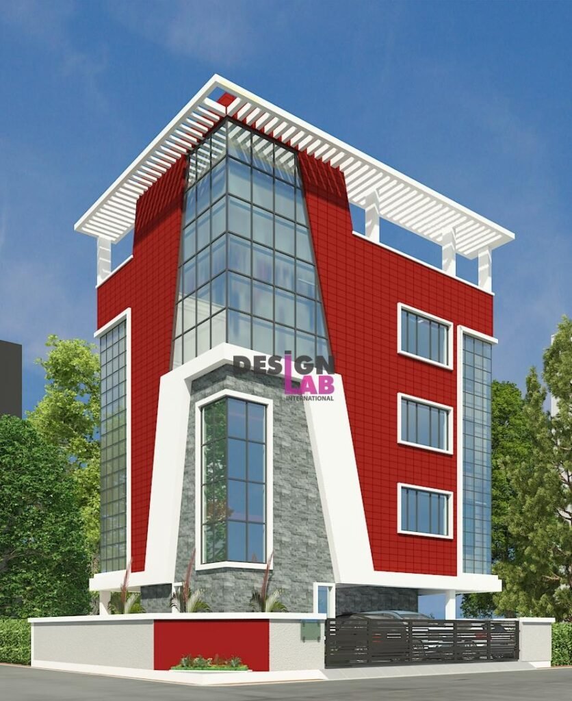 Image of Small commercial building Design plans in Kerala