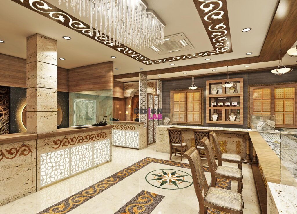 Image of Jewellery showroom design plan,