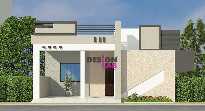 Image of One floor house exterior design