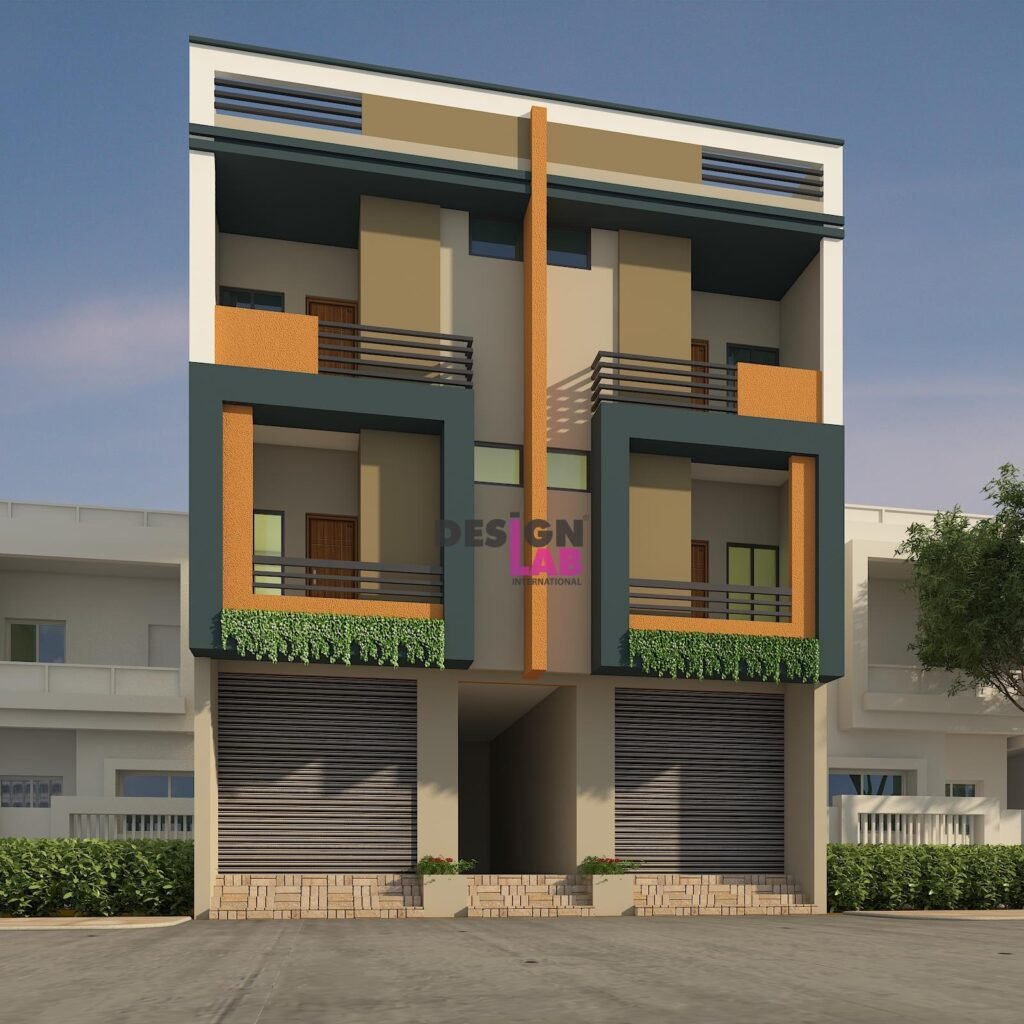 Image of House front wall cement design images