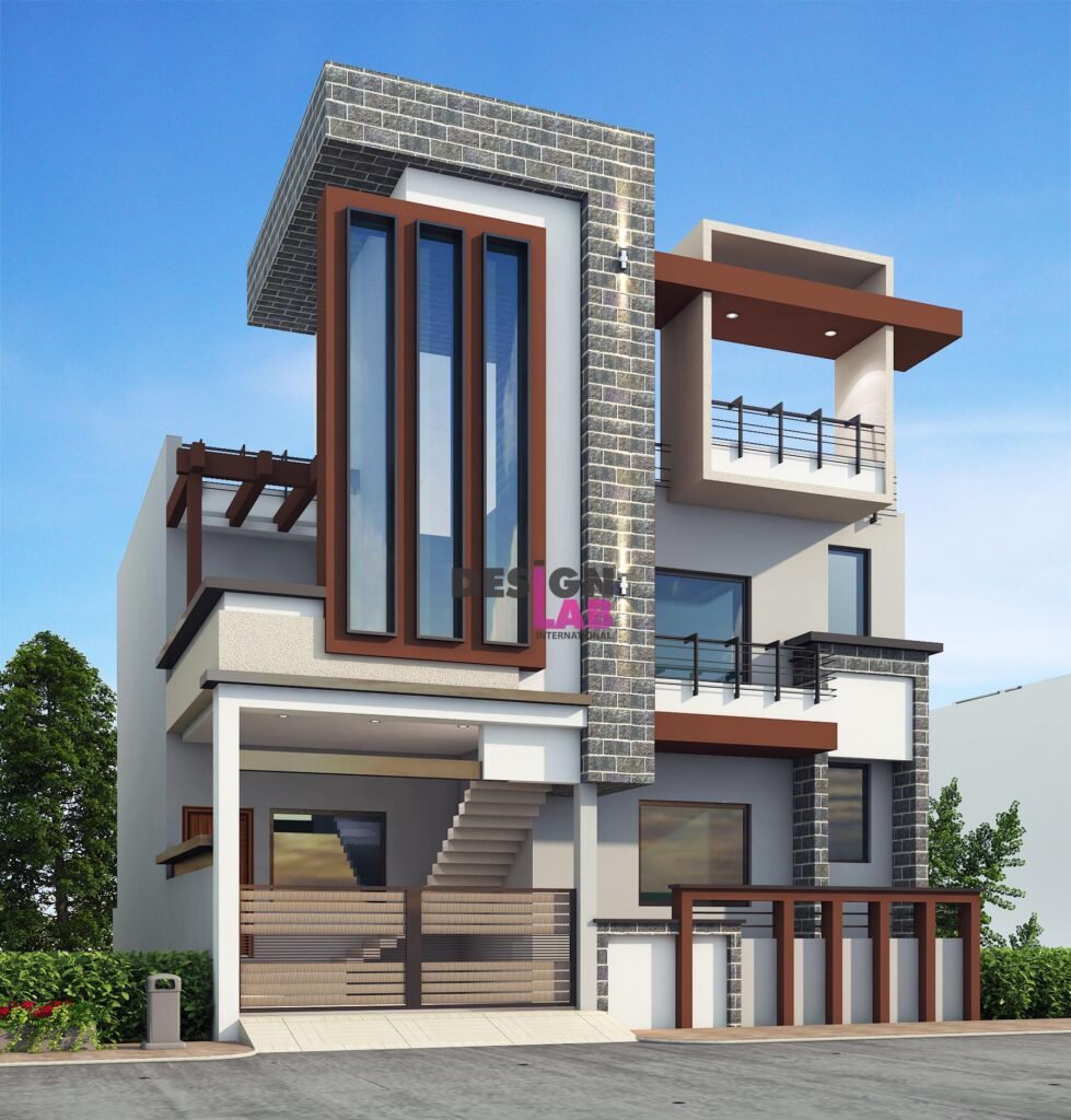Image of Duplex house plans for 30x40 site