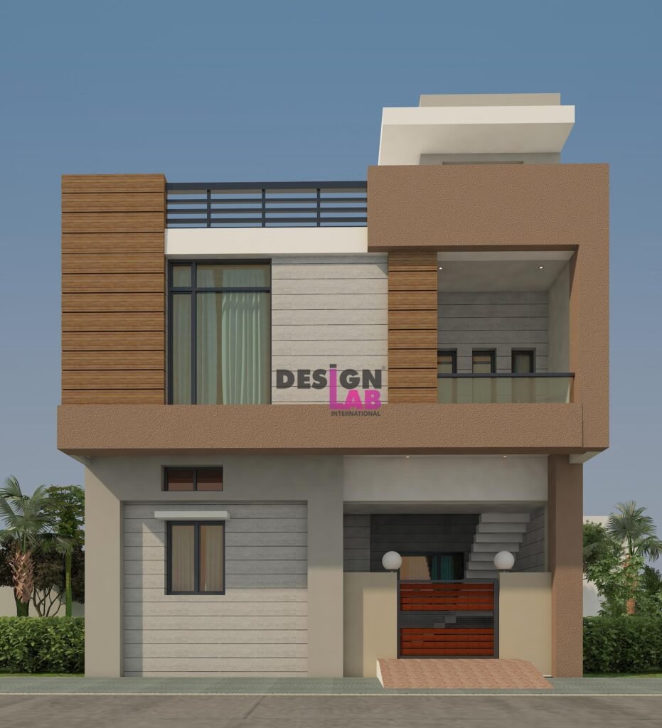 wooden house front design