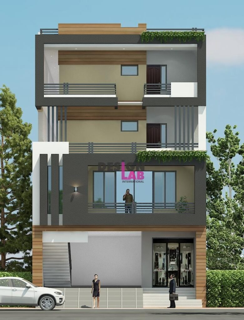 contemporary home elevation